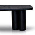 Hallie 2.4m Elm Dining Table - Full Black