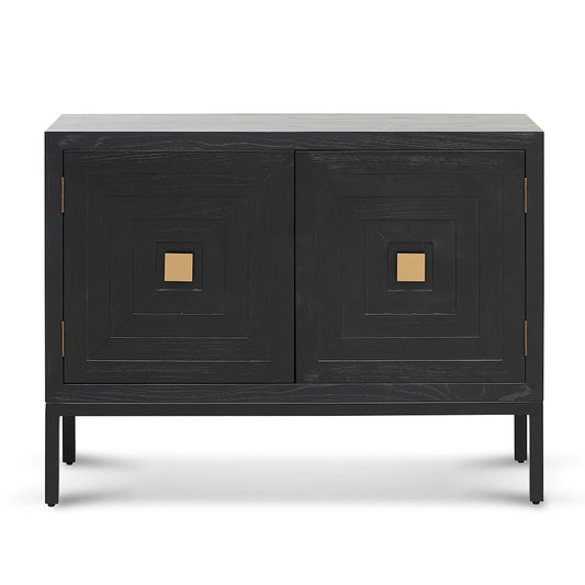 Aiden 1.08m Elm Sideboard Unit - Full Black