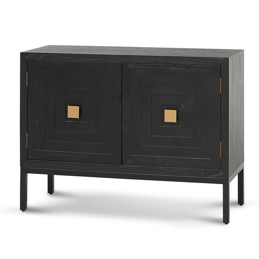 Aiden 1.08m Elm Sideboard Unit - Full Black