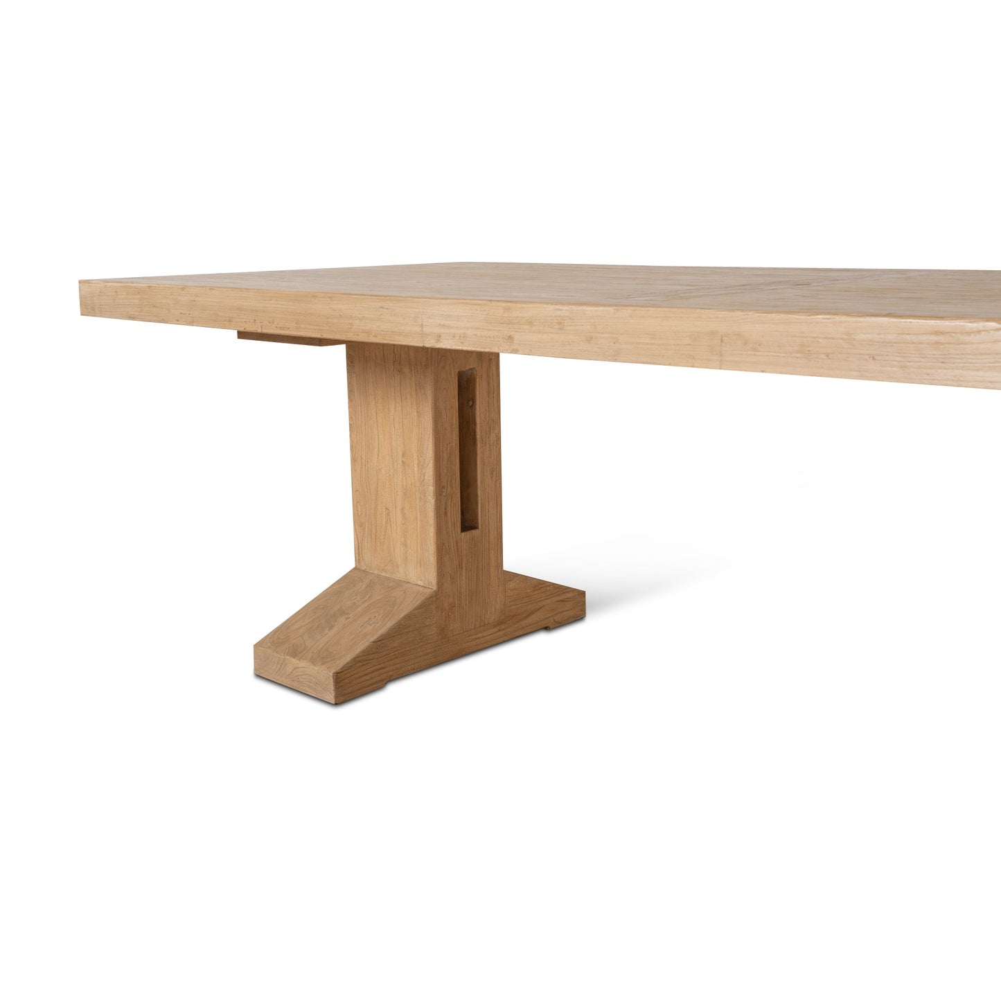 Doran 2.44m Elm Dining Table - Natural