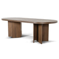 Roshan 2.4m Pill Shape Dining Table - Caramel Oak