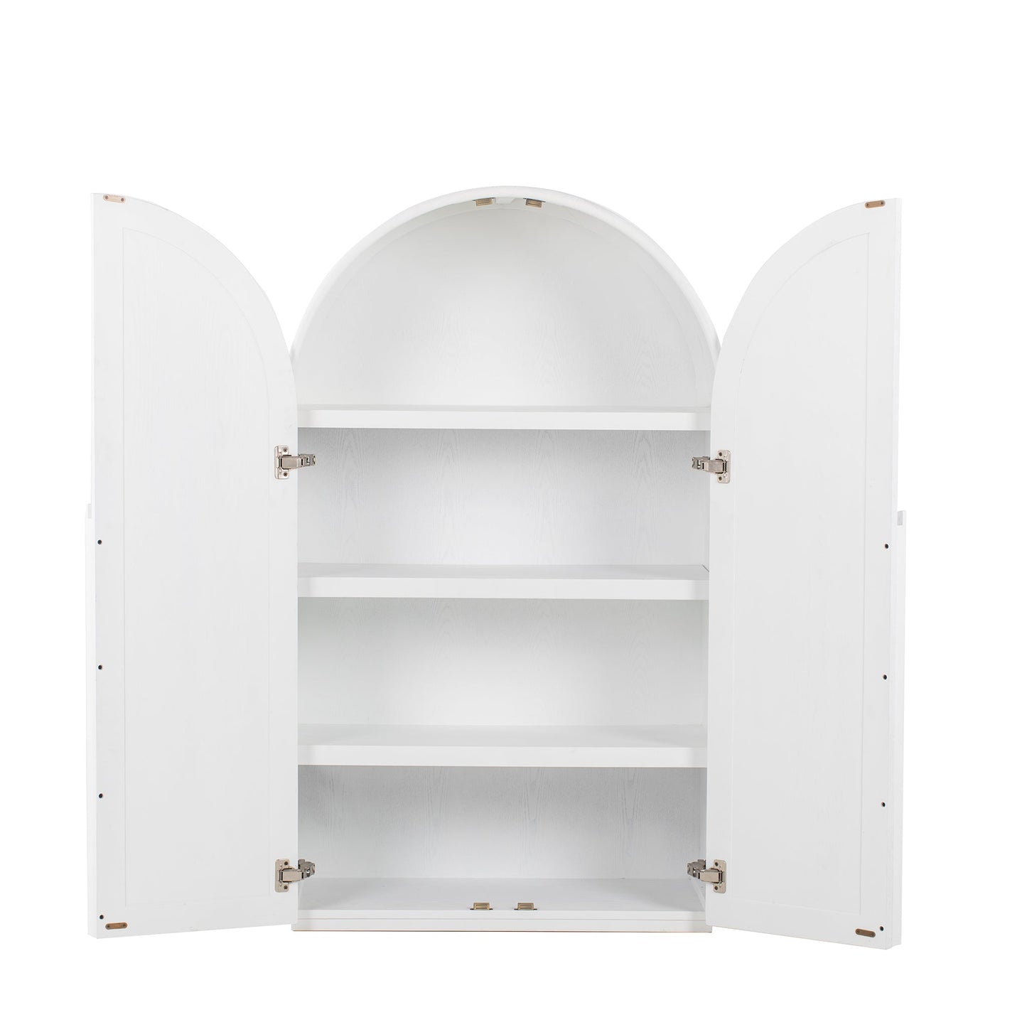 Alora 150cm (H) Ash Curve Cabinet - White