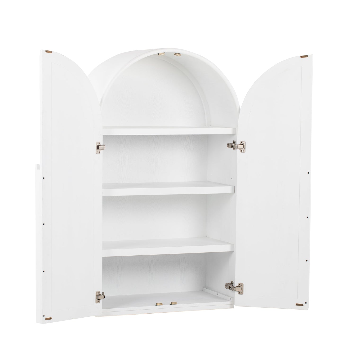 Alora 150cm (H) Ash Curve Cabinet - White