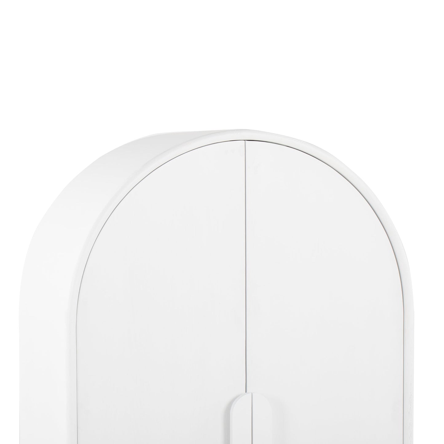 Alora 150cm (H) Ash Curve Cabinet - White