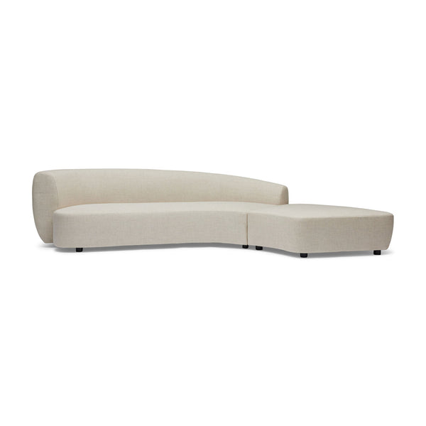 Celine Sectional Sofa Ivory Right