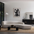 Celine Sectional Sofa Ivory Right