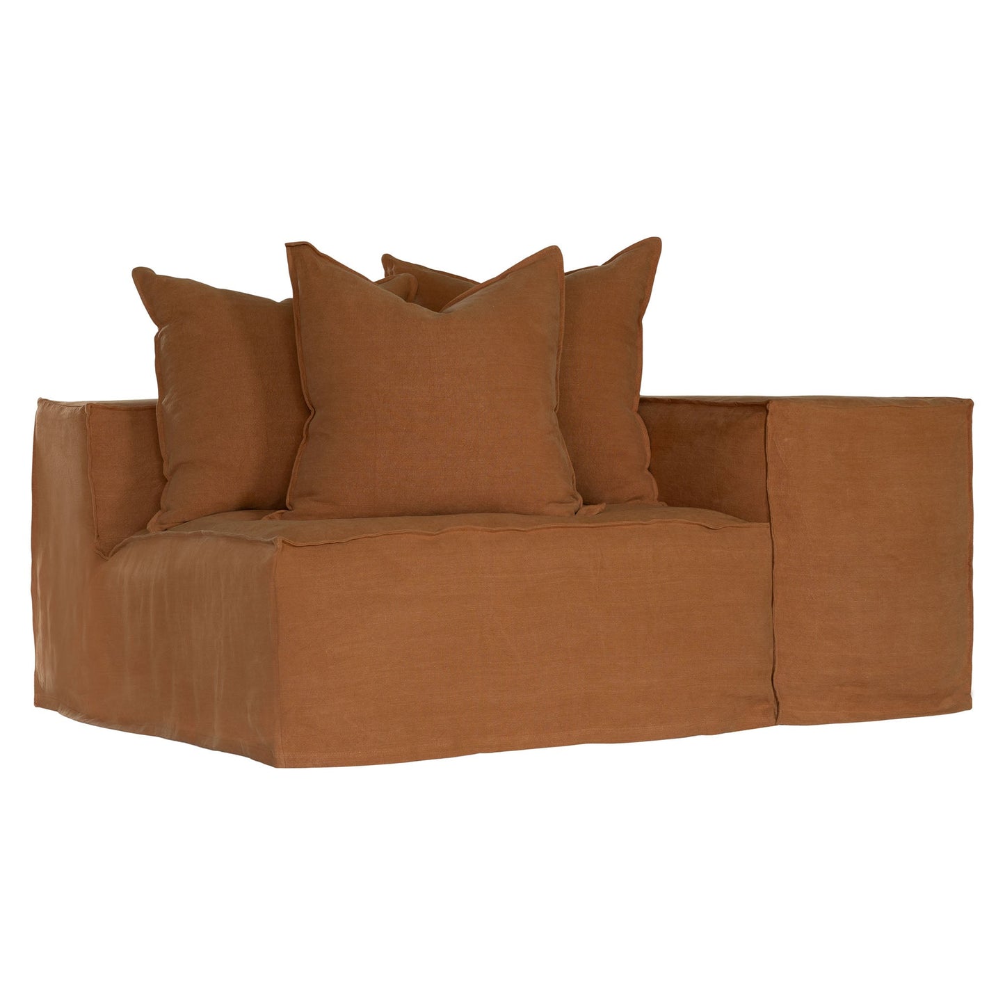 Hendrix Low Rider Sofa | One Seater Right Hand Arm