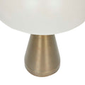 Easton Dome Table Lamp - Matt Ivory - Antique Brass