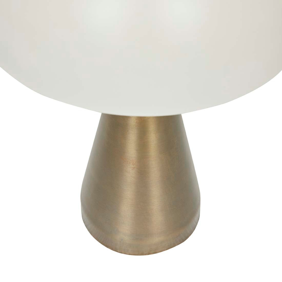 Easton Dome Table Lamp - Matt Ivory - Antique Brass