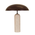 Easton Ellipse Table Lamp - Burgundy - Travertine