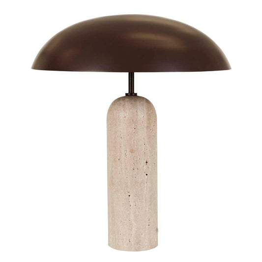 Easton Ellipse Table Lamp - Burgundy - Travertine