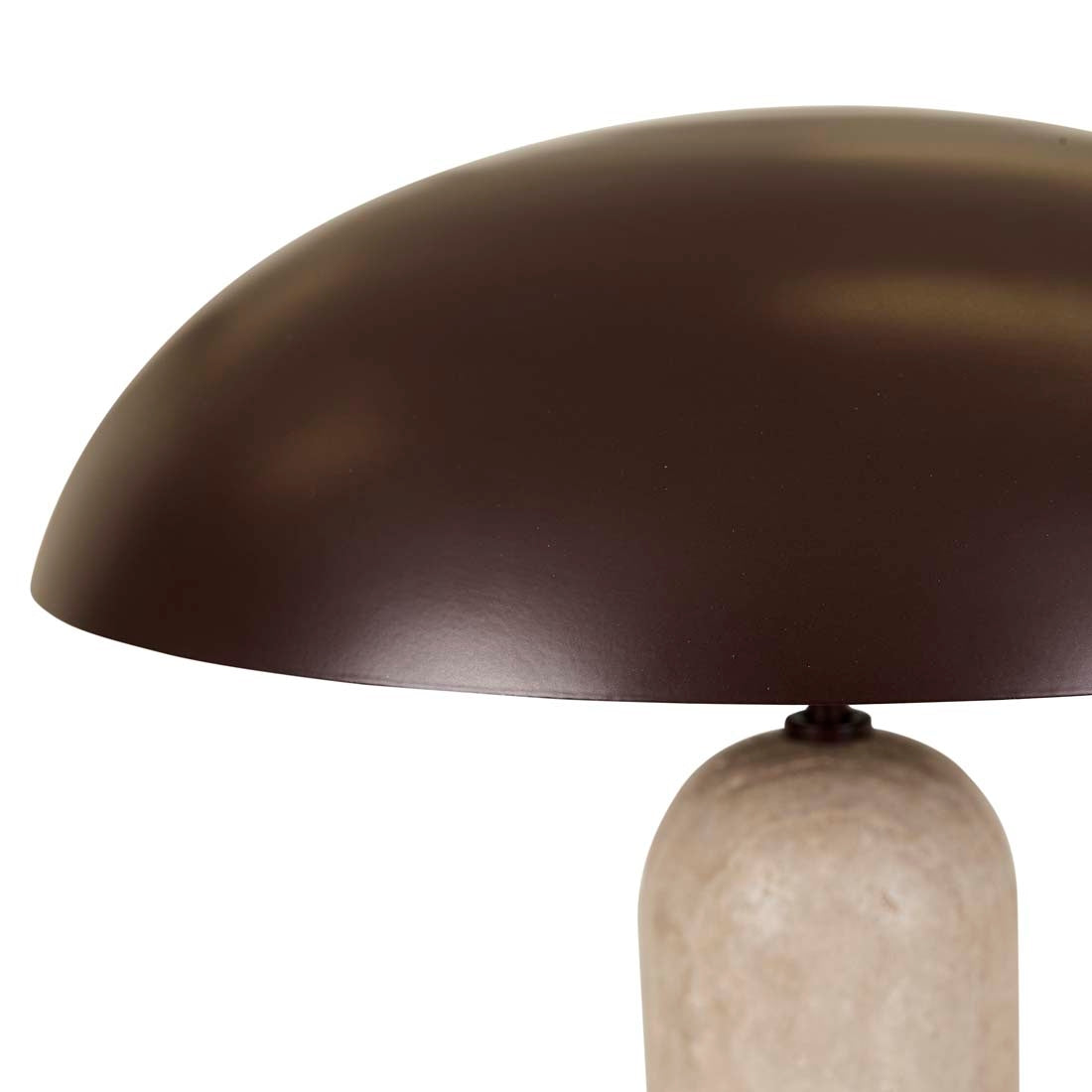 Easton Ellipse Table Lamp - Burgundy - Travertine