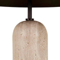 Easton Ellipse Table Lamp - Burgundy - Travertine