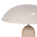 Easton Ellipse Table Lamp - Travertine - Shell