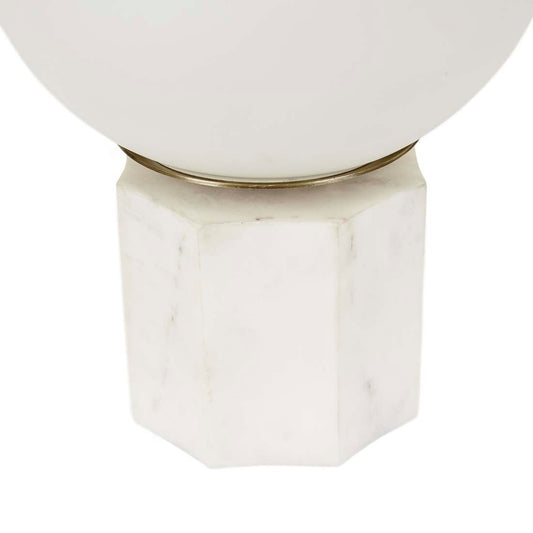 Easton Globe Table Lamp - White Marble