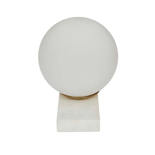 Easton Orb Table Lamp - White Marble