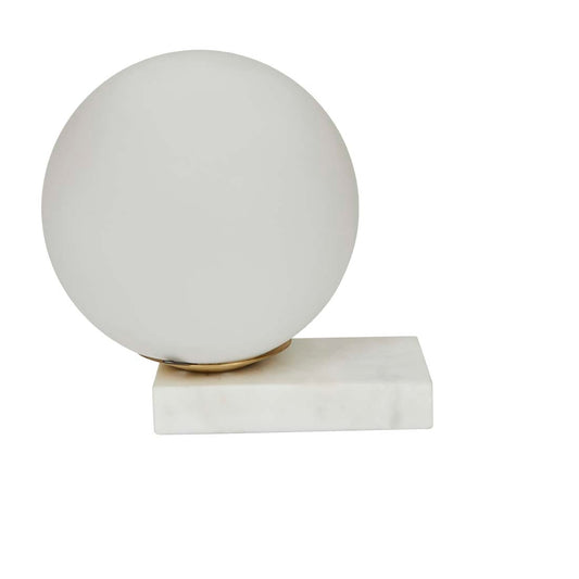 Easton Orb Table Lamp - White Marble