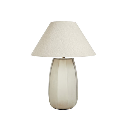 Emery Drum Table Lamp - Olive - Natural