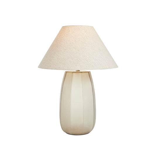 Emery Drum Table Lamp - Olive - Natural