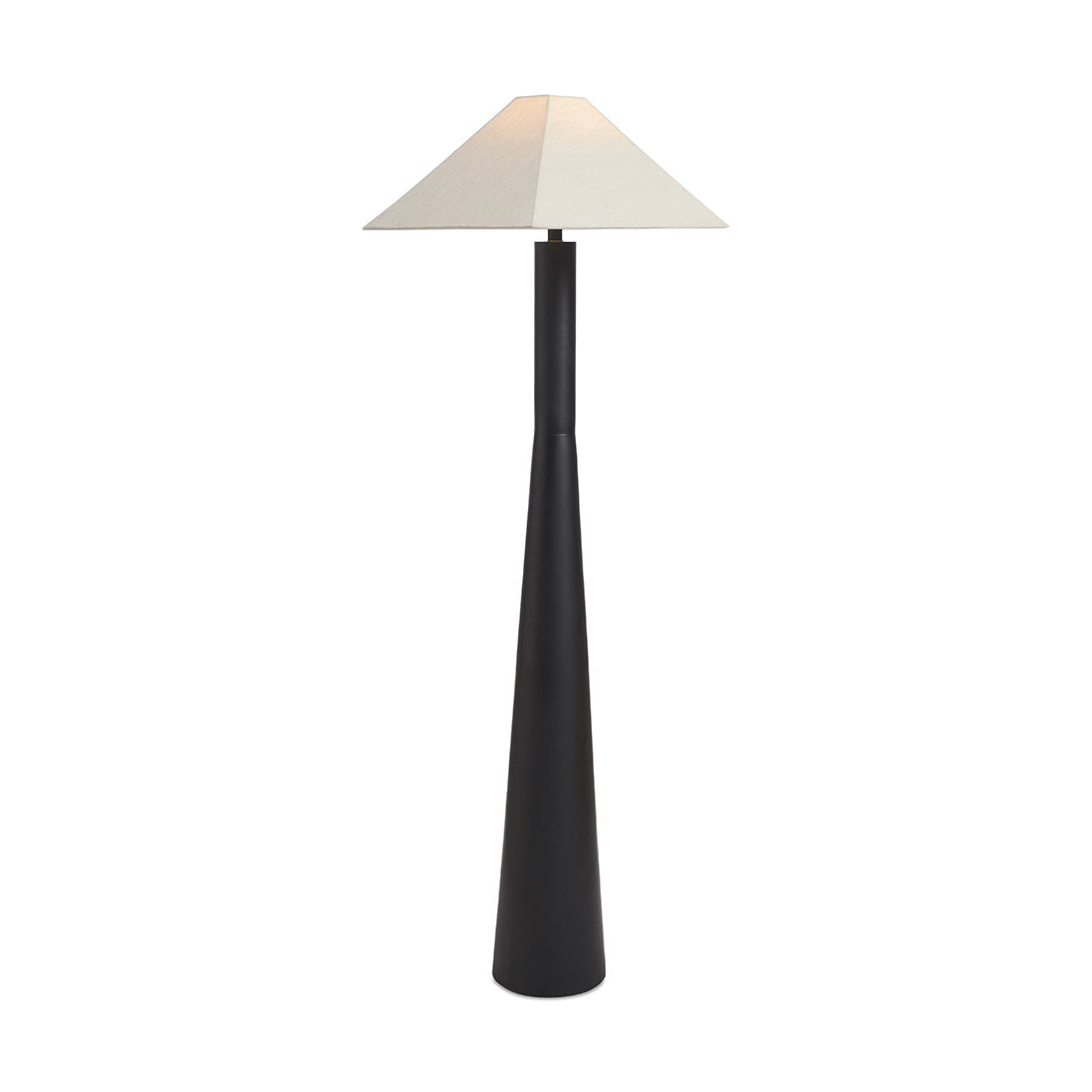 Emery Hexagon Floor Lamp - Black - Sand