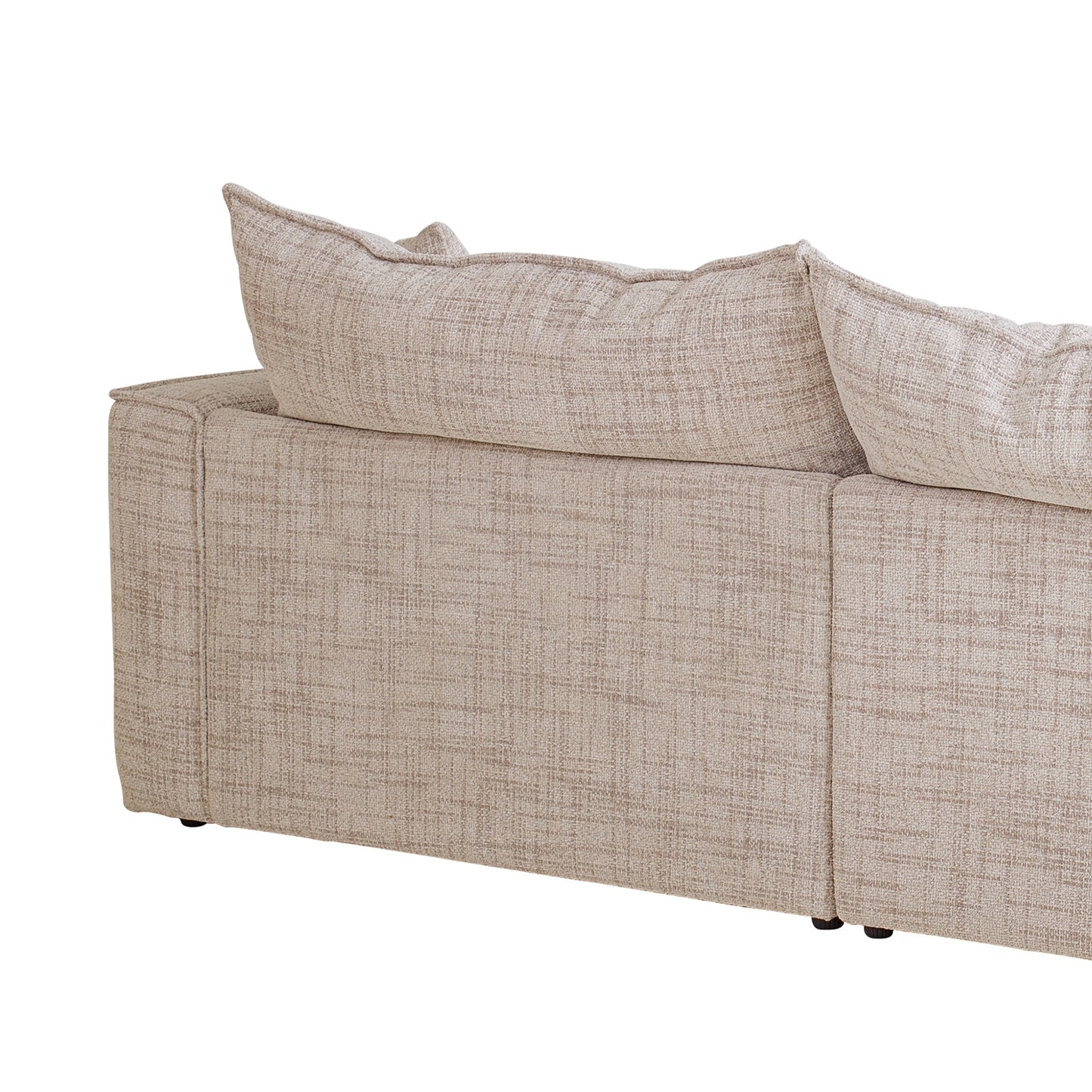 Bucha 3 Seater Fabric Sofa - Cream