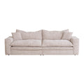 Bucha 3 Seater Fabric Sofa - Cream