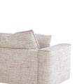 Bucha 3 Seater Fabric Sofa - Cream