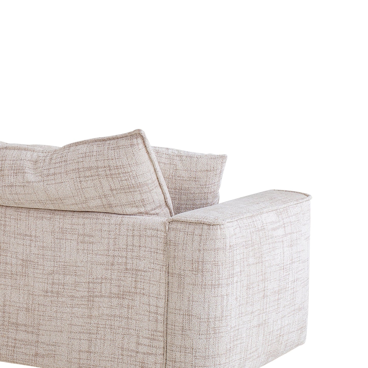 Bucha 3 Seater Fabric Sofa - Cream