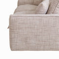 Bucha 3 Seater Fabric Sofa - Cream