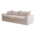 Bucha 3 Seater Fabric Sofa - Cream