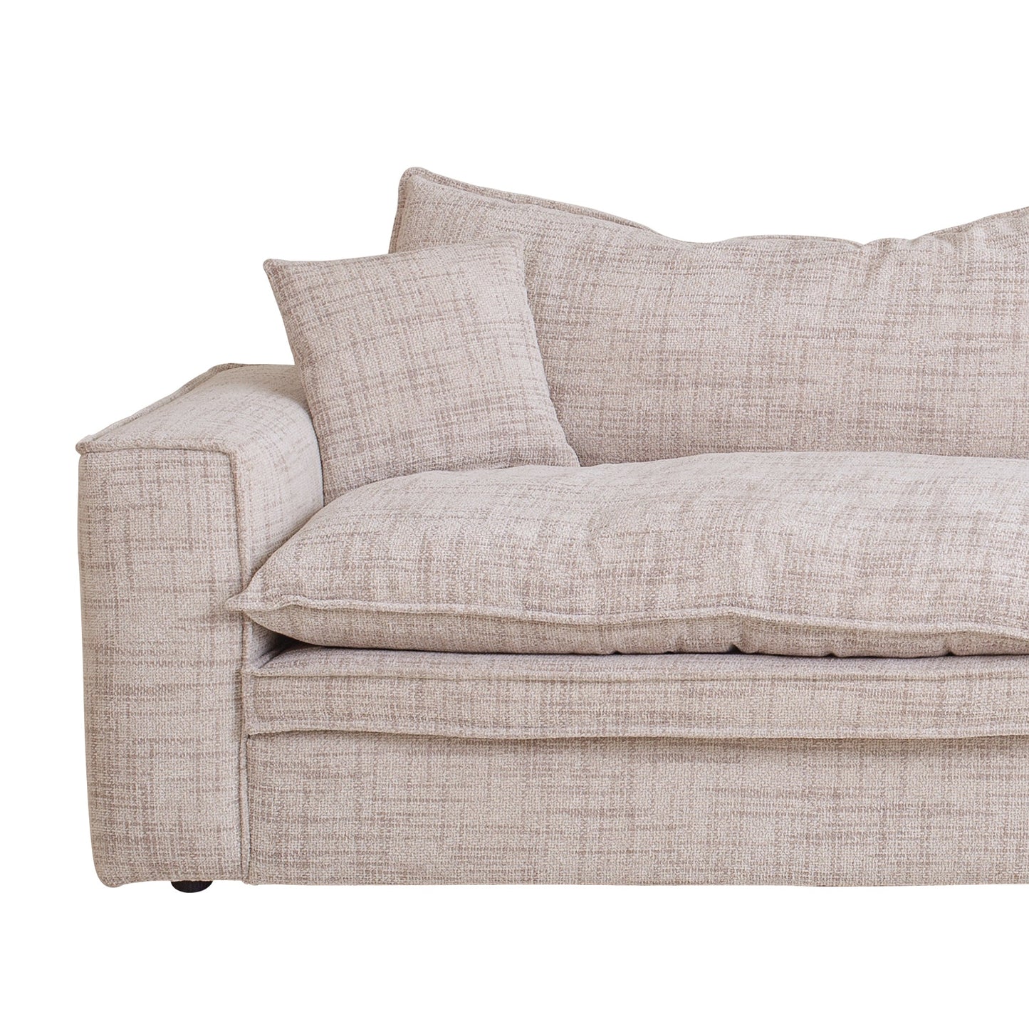 Bucha 3 Seater Fabric Sofa - Cream