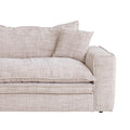 Bucha 3 Seater Fabric Sofa - Cream