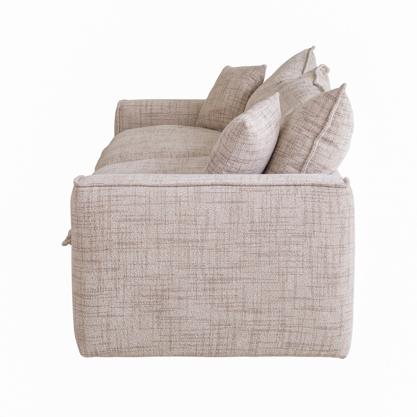 Bucha 2 Seater Fabric Sofa - Cream