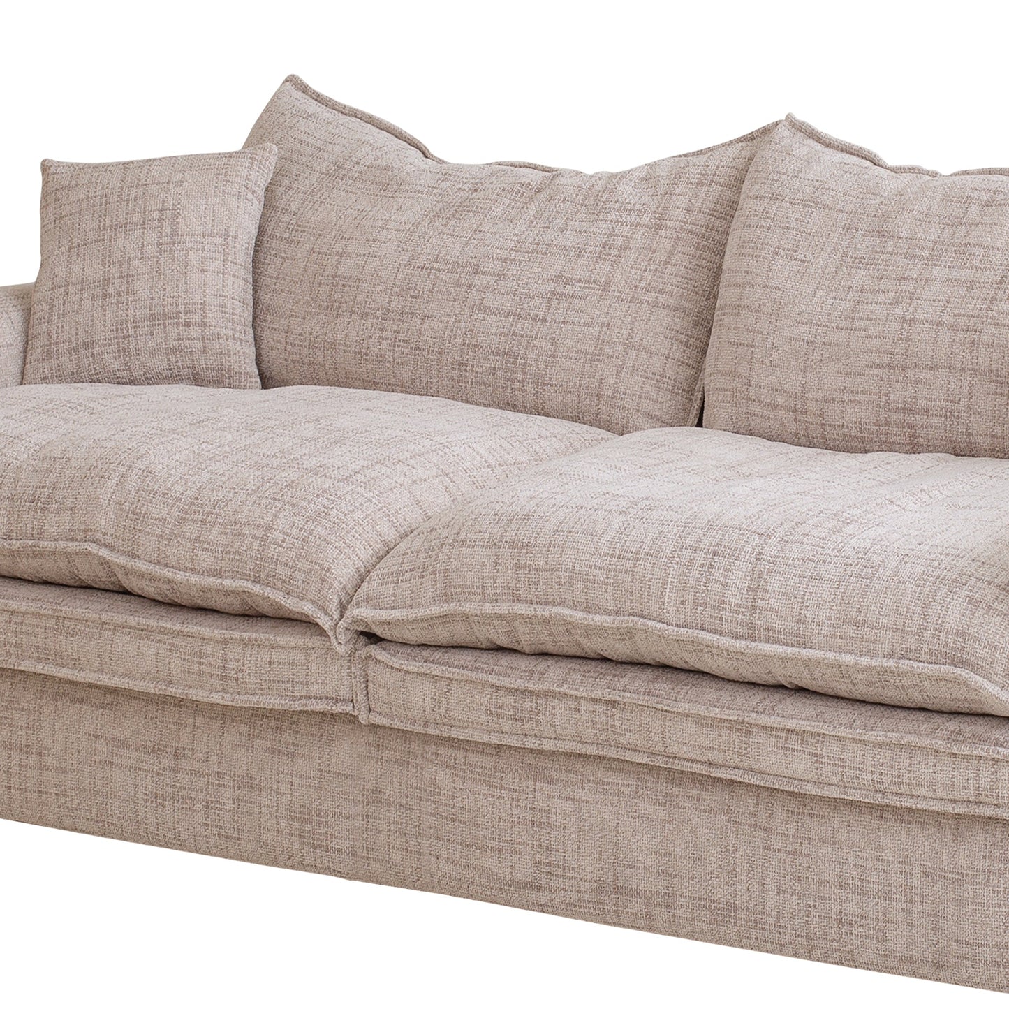 Bucha 2 Seater Fabric Sofa - Cream