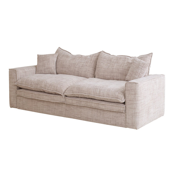 Bucha 2 Seater Fabric Sofa - Cream