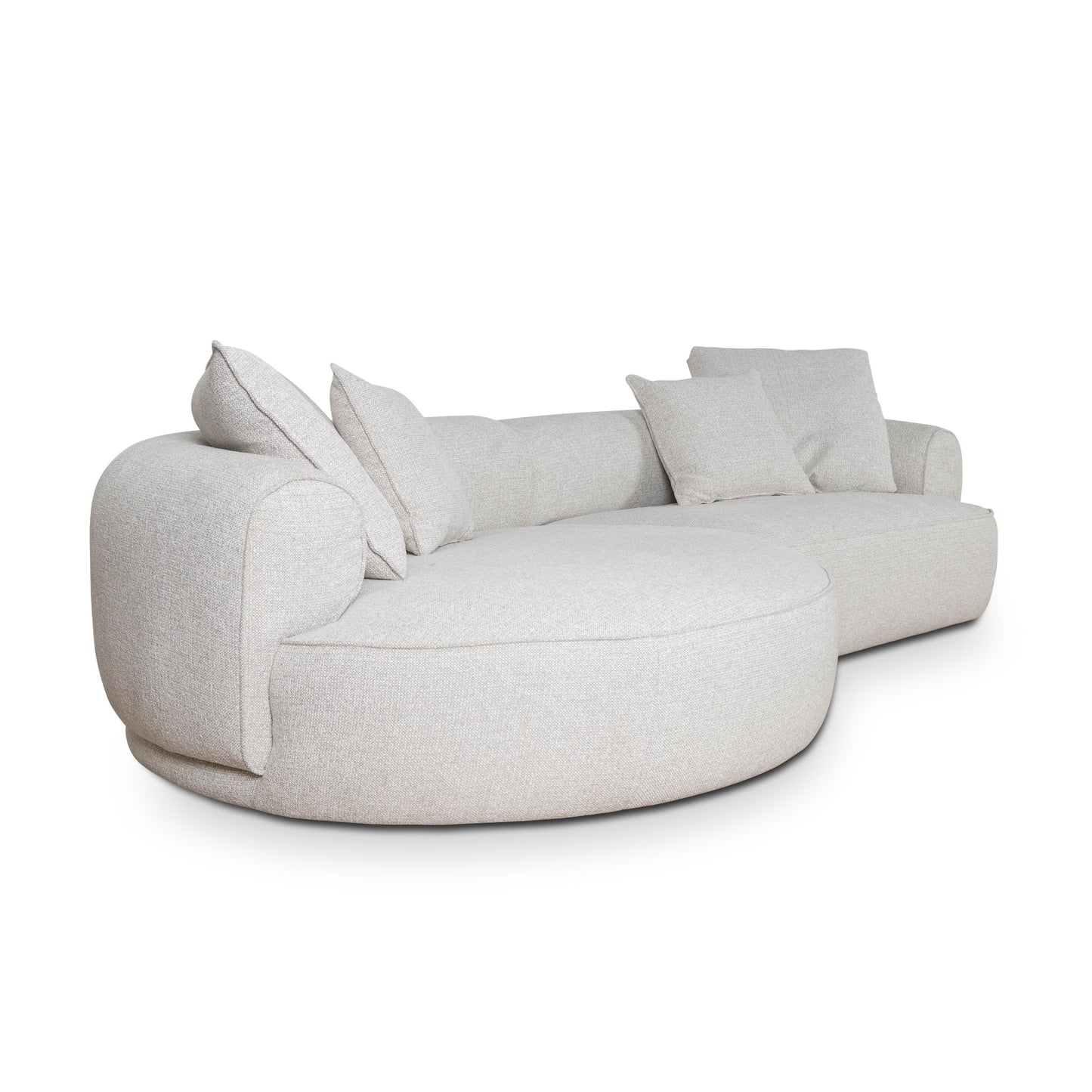 Carina Left Chaise Sofa - Coral Beige