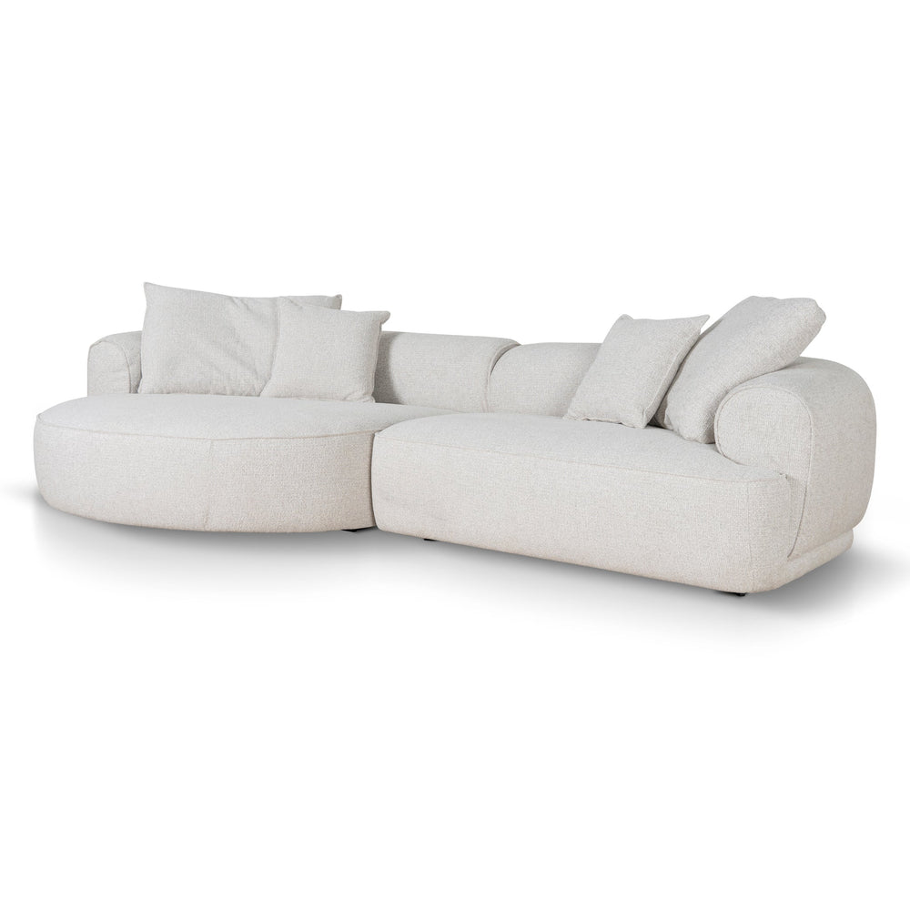 Carina Left Chaise Sofa - Coral Beige