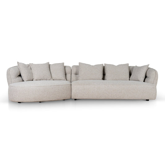 Rowe Left Chaise Sofa - Coral Natural Linen