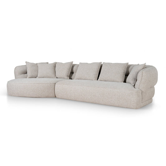 Rowe Left Chaise Sofa - Coral Natural Linen