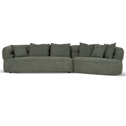 Rowe Right Chaise Sofa - Coral Dark Green