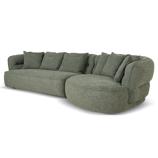 Rowe Right Chaise Sofa - Coral Dark Green