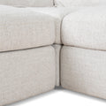 Daniyal 3 Seater Chaise Sofa - Silver Grey