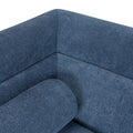 Dilipa 3 Seater Fabric Sofa - Navy Blue