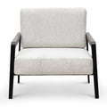 Nathan Fabric Lounge Chair - Silver Grey