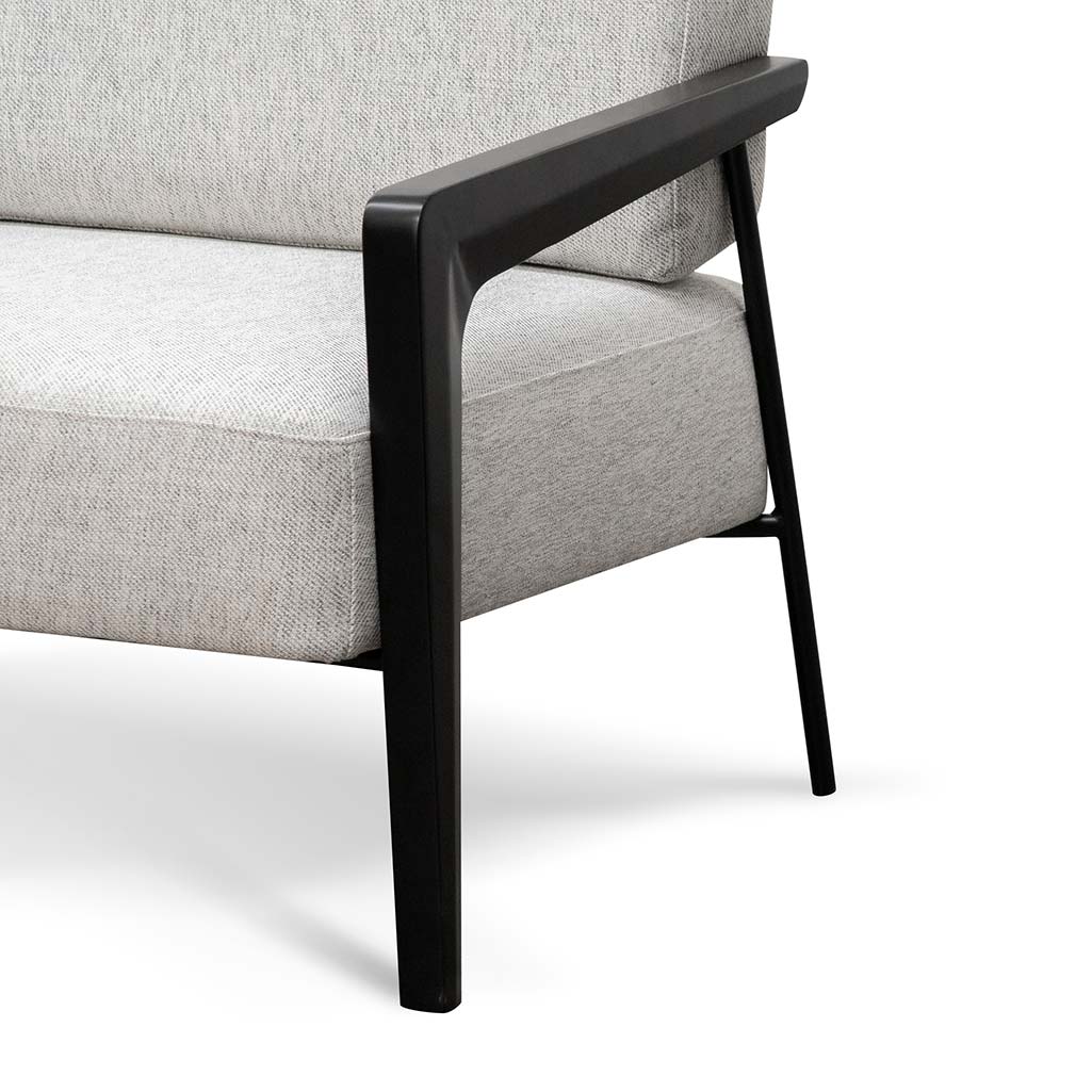 Nathan Fabric Lounge Chair - Silver Grey