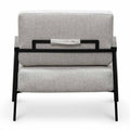 Nathan Fabric Lounge Chair - Silver Grey