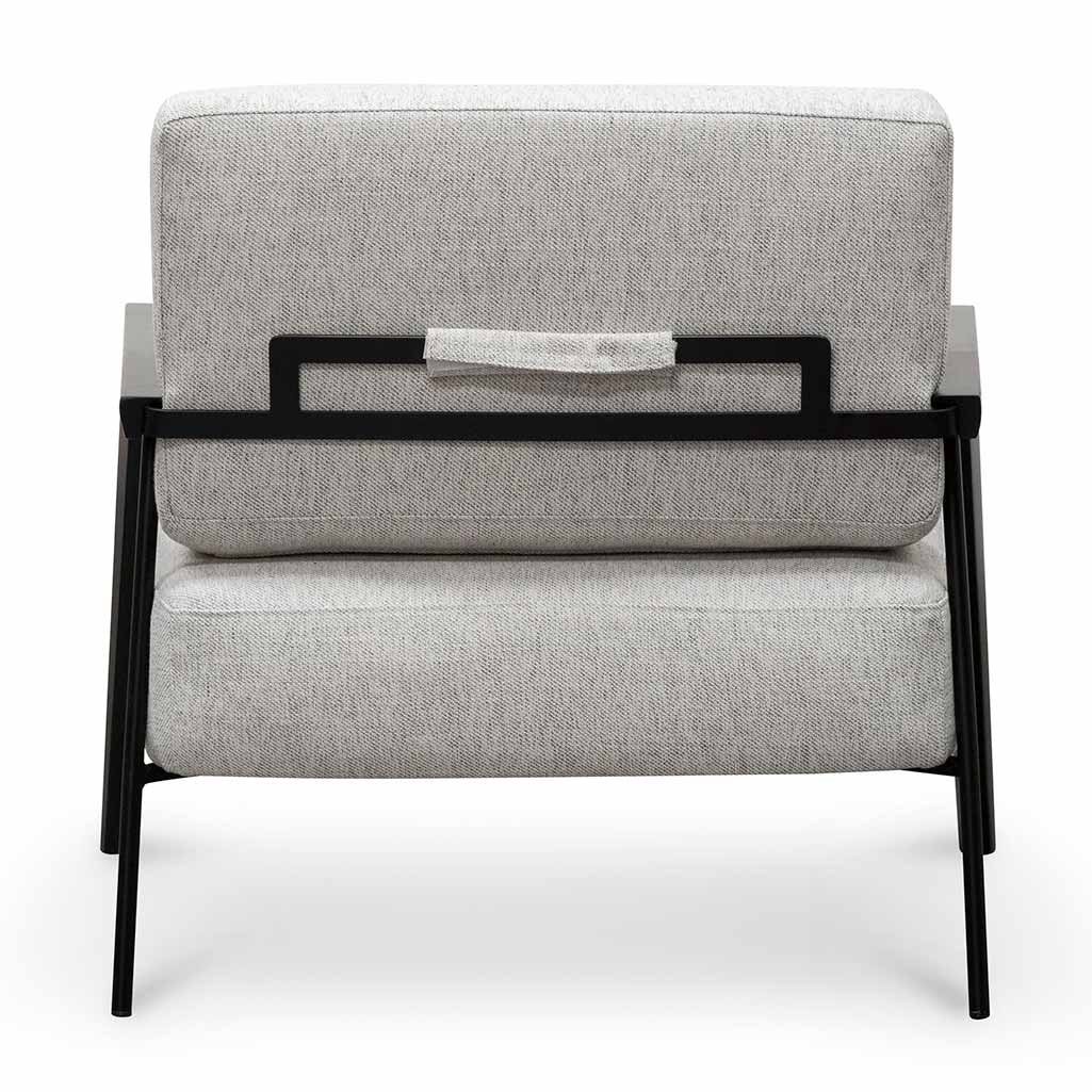 Nathan Fabric Lounge Chair - Silver Grey