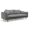 Arlette 4 Seater Fabric Sofa - Noble Grey