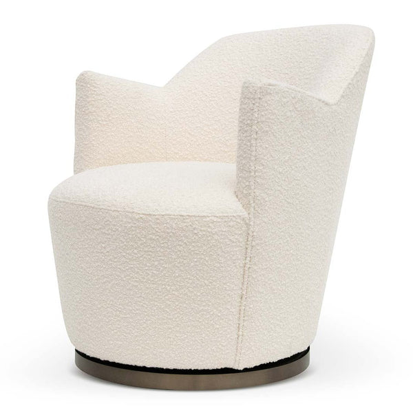 Elvan Armchair - Ivory White Boucle