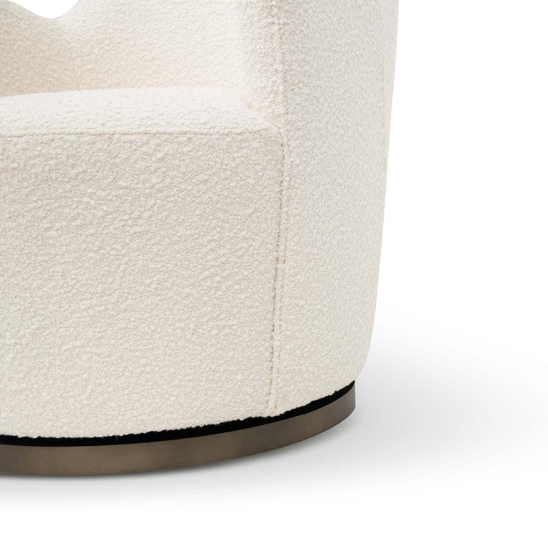 Elvan Armchair - Ivory White Boucle